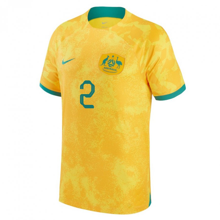 Kinder Australische Milos Degenek #2 Gold Heimtrikot Trikot 22-24 T-shirt Österreich