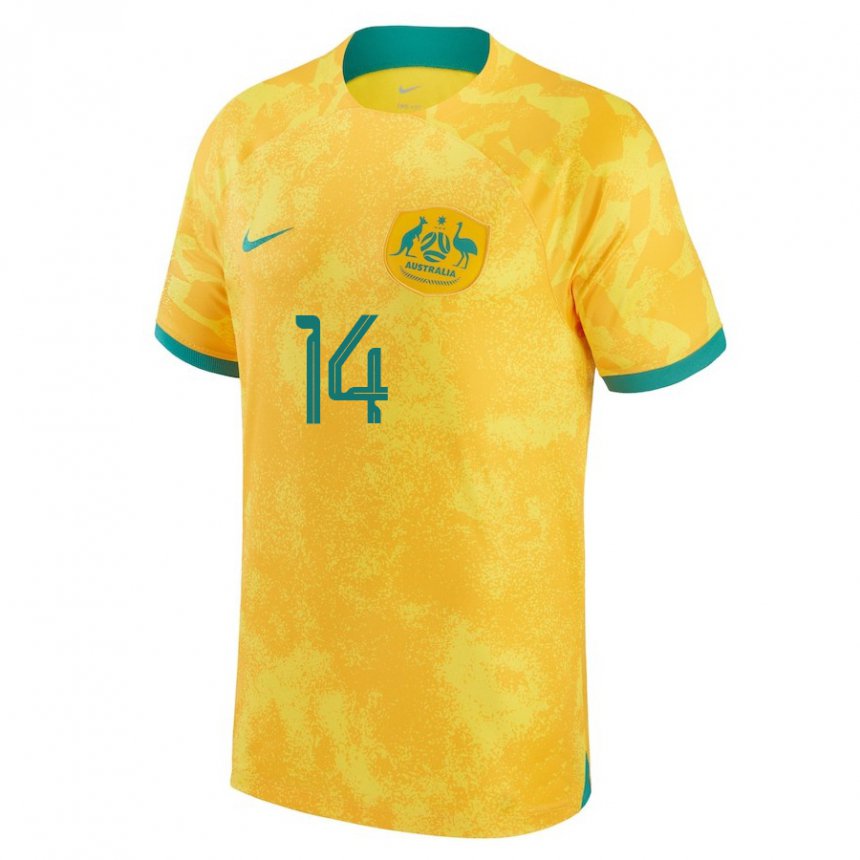 Kinder Australische Riley Mcgree #14 Gold Heimtrikot Trikot 22-24 T-shirt Österreich