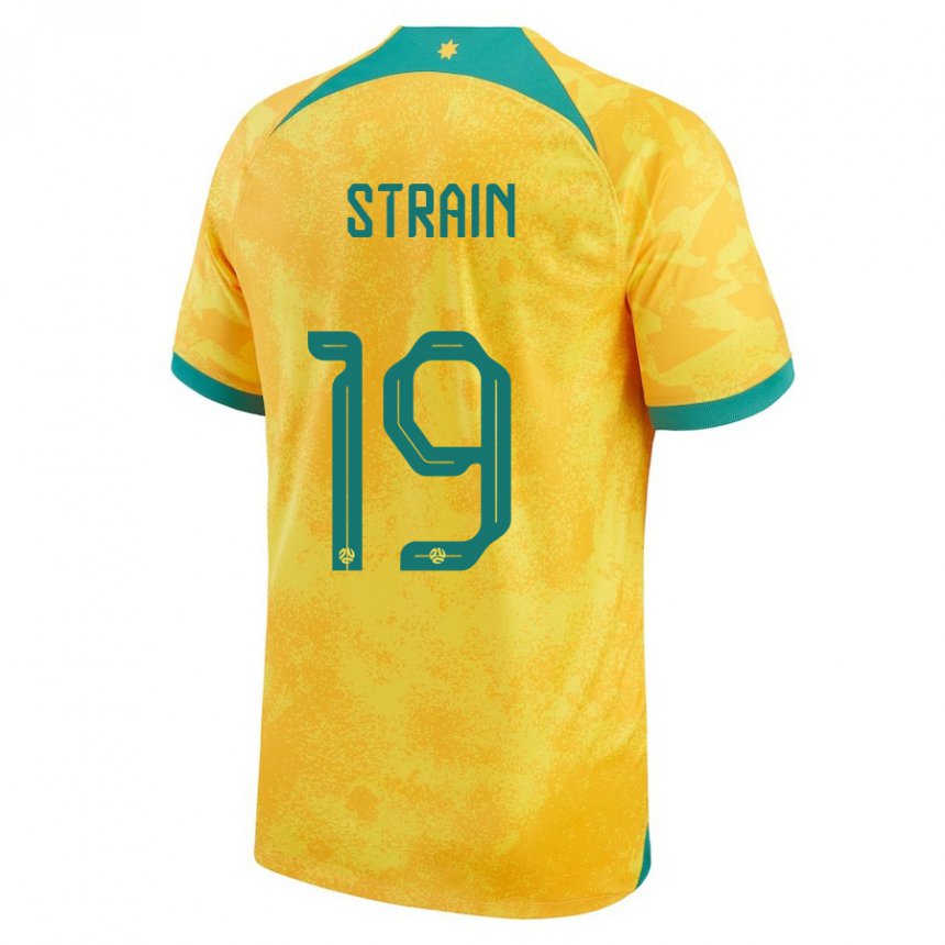 Kinder Australische Ryan Strain #19 Gold Heimtrikot Trikot 22-24 T-shirt Österreich