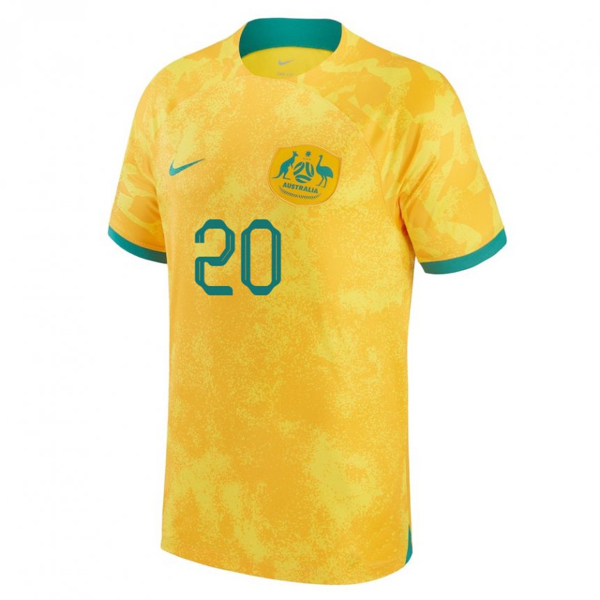 Kinder Australische Trent Sainsbury #20 Gold Heimtrikot Trikot 22-24 T-shirt Österreich