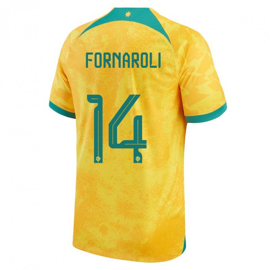 Kinder Australische Bruno Fornaroli #14 Gold Heimtrikot Trikot 22-24 T-shirt Österreich