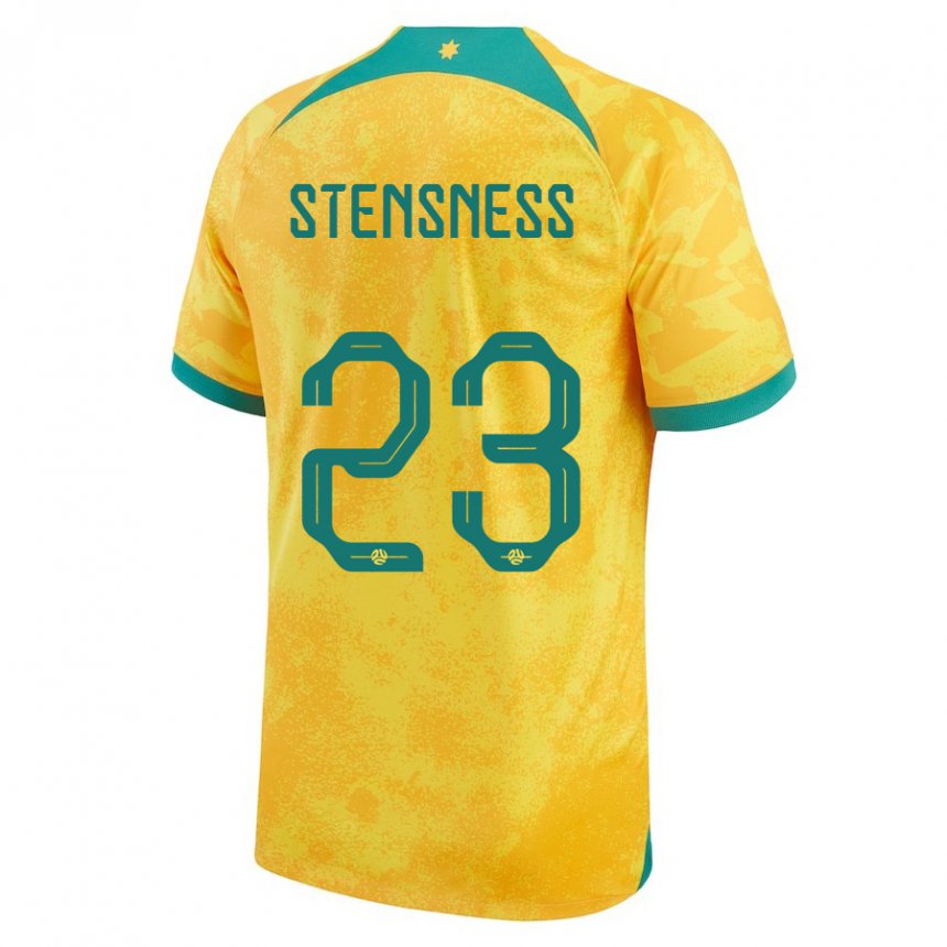 Kinder Australische Gianni Stensness #23 Gold Heimtrikot Trikot 22-24 T-shirt Österreich