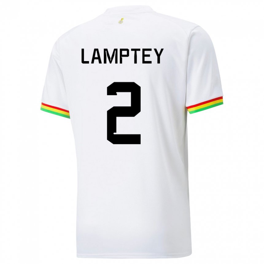 Kinder Ghanaische Tariq Lamptey #2 Weiß Heimtrikot Trikot 22-24 T-shirt Österreich