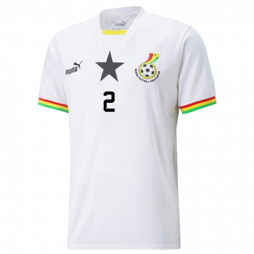 Kinder Ghanaische Tariq Lamptey #2 Weiß Heimtrikot Trikot 22-24 T-shirt Österreich