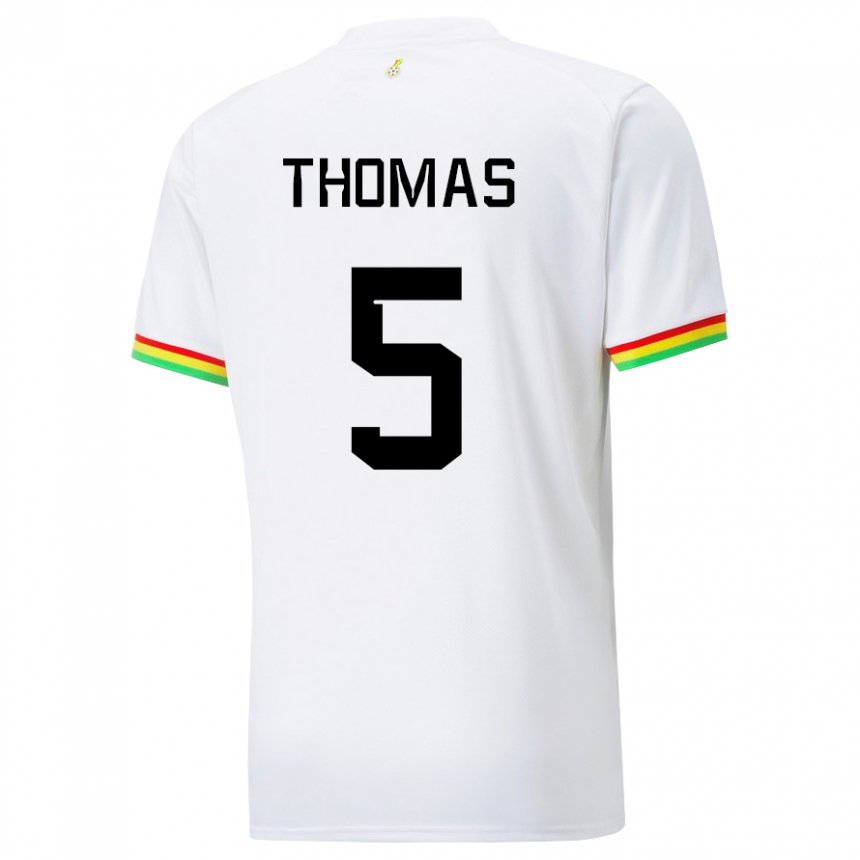 Kinder Ghanaische Thomas Partey #5 Weiß Heimtrikot Trikot 22-24 T-shirt Österreich