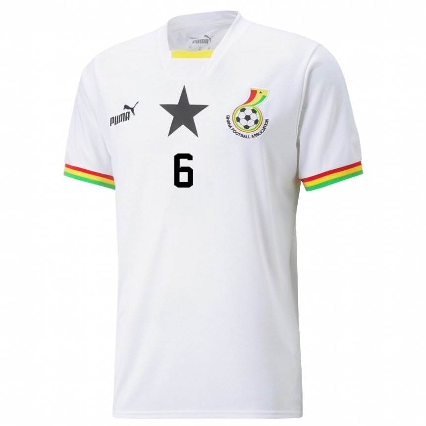 Kinder Ghanaische Elisha Owusu #6 Weiß Heimtrikot Trikot 22-24 T-shirt Österreich