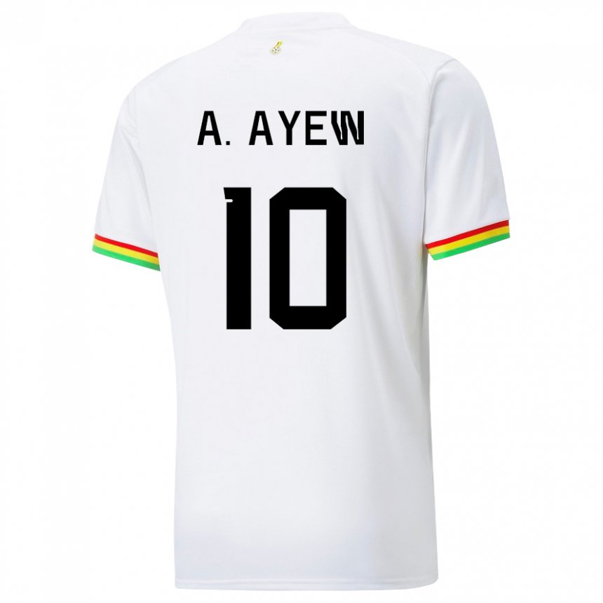 Kinder Ghanaische Andre Ayew #10 Weiß Heimtrikot Trikot 22-24 T-shirt Österreich