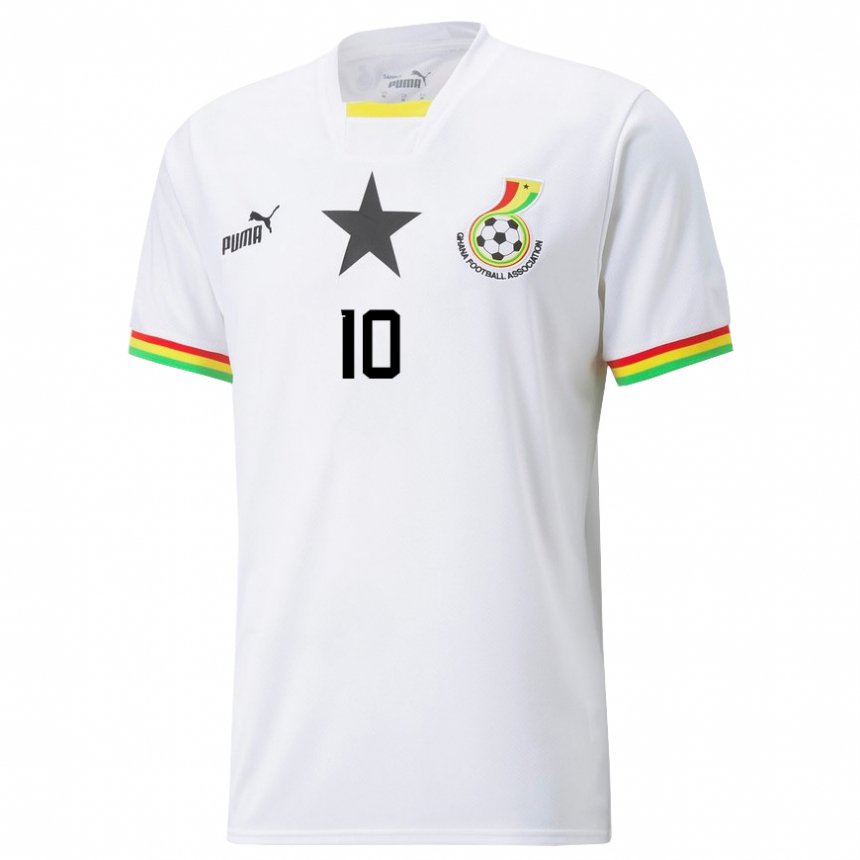 Kinder Ghanaische Andre Ayew #10 Weiß Heimtrikot Trikot 22-24 T-shirt Österreich