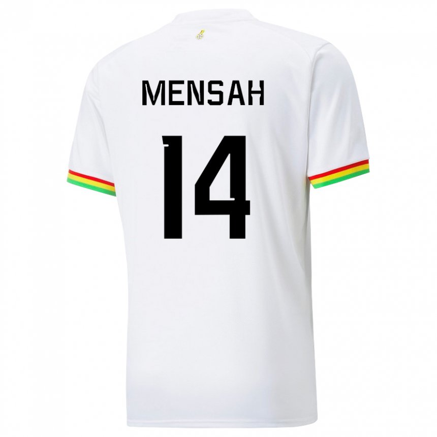 Kinder Ghanaische Gideon Mensah #14 Weiß Heimtrikot Trikot 22-24 T-shirt Österreich