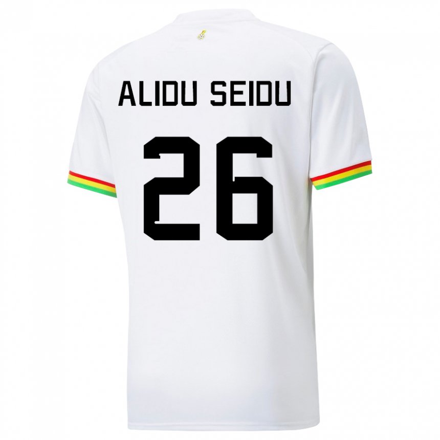 Kinder Ghanaische Alidu Seidu #26 Weiß Heimtrikot Trikot 22-24 T-shirt Österreich