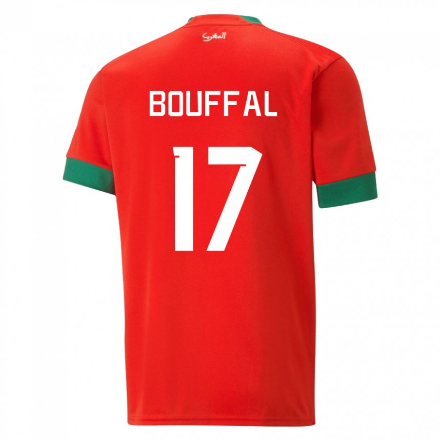 Kinder Marokkanische Soufiane Bouffal #17 Rot Heimtrikot Trikot 22-24 T-shirt Österreich