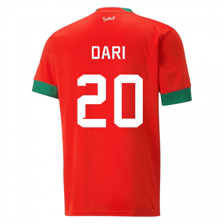 Kinder Marokkanische Achraf Dari #20 Rot Heimtrikot Trikot 22-24 T-shirt Österreich