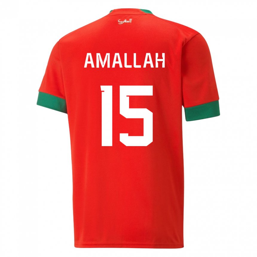 Kinder Marokkanische Selim Amallah #15 Rot Heimtrikot Trikot 22-24 T-shirt Österreich