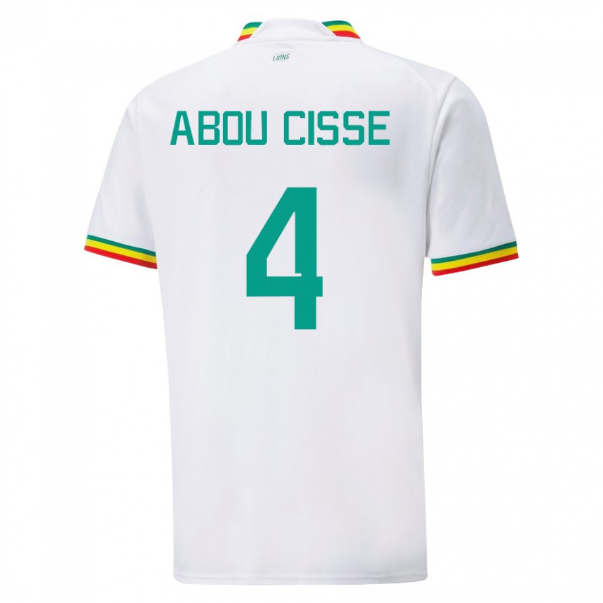 Kinder Senegalesische Pape Abou Cisse #4 Weiß Heimtrikot Trikot 22-24 T-shirt Österreich