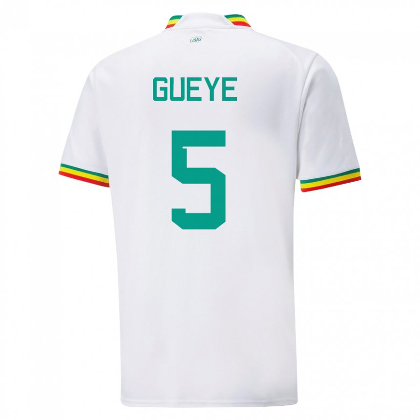 Kinder Senegalesische Idrissa Gueye #5 Weiß Heimtrikot Trikot 22-24 T-shirt Österreich