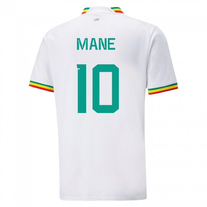 Kinder Senegalesische Sadio Mane #10 Weiß Heimtrikot Trikot 22-24 T-shirt Österreich