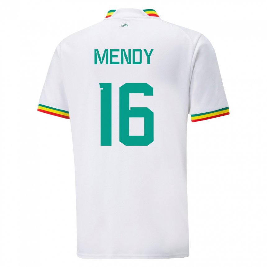 Kinder Senegalesische Edouard Mendy #16 Weiß Heimtrikot Trikot 22-24 T-shirt Österreich