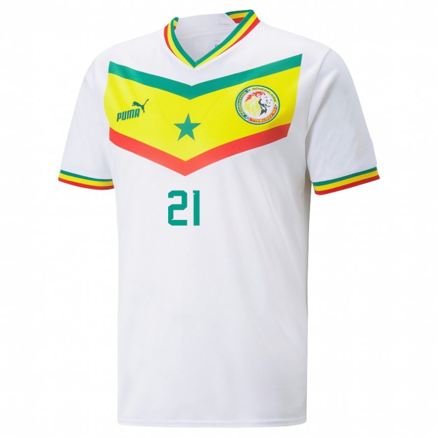 Kinder Senegalesische Iliman Ndiaye #21 Weiß Heimtrikot Trikot 22-24 T-shirt Österreich