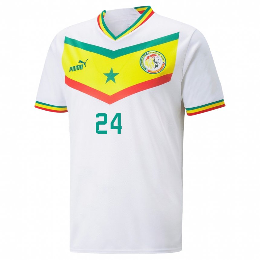 Kinder Senegalesische Moustapha Name #24 Weiß Heimtrikot Trikot 22-24 T-shirt Österreich