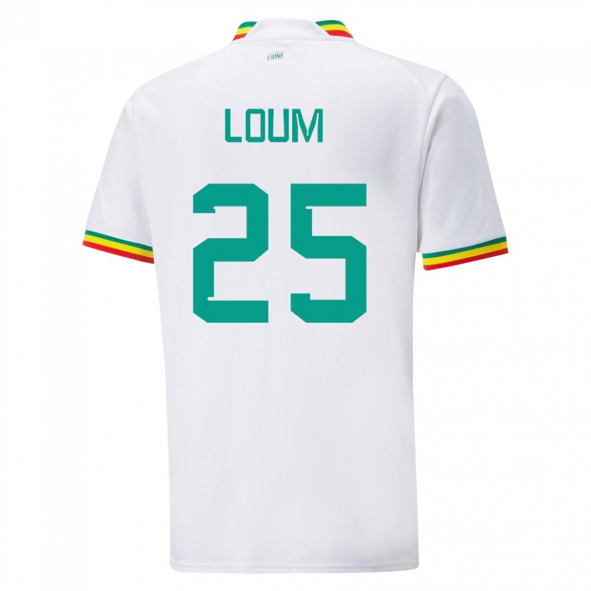 Kinder Senegalesische Mamadou Loum #25 Weiß Heimtrikot Trikot 22-24 T-shirt Österreich