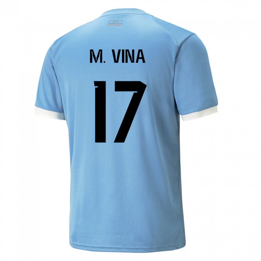 Kinder Uruguayische Matias Vina #17 Blau Heimtrikot Trikot 22-24 T-shirt Österreich