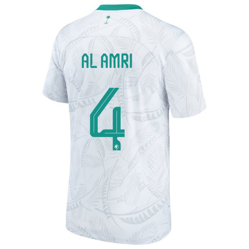 Kinder Saudi-arabische Abdulelah Al Amri #4 Weiß Heimtrikot Trikot 22-24 T-shirt Österreich