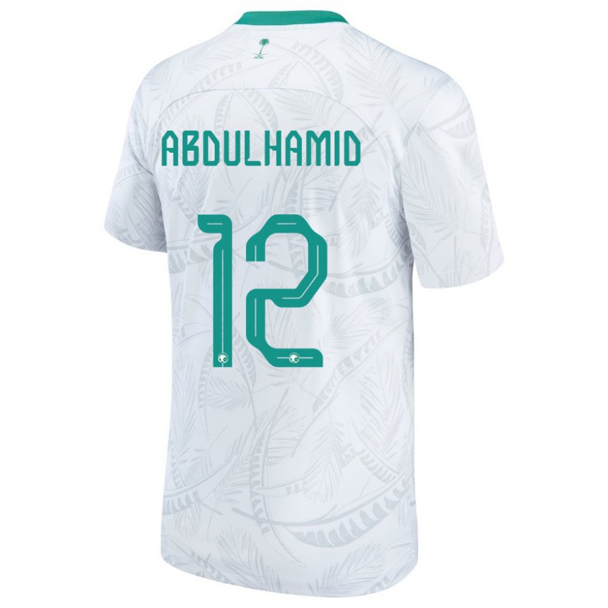 Kinder Saudi-arabische Saud Abdulhamid #12 Weiß Heimtrikot Trikot 22-24 T-shirt Österreich