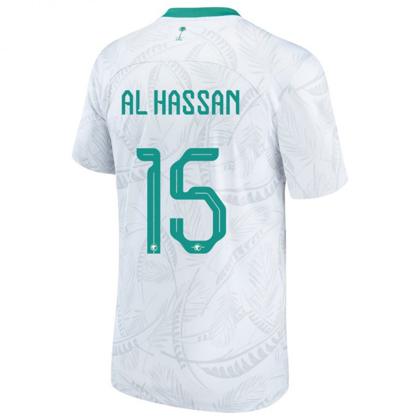 Kinder Saudi-arabische Ali Al Hassan #15 Weiß Heimtrikot Trikot 22-24 T-shirt Österreich