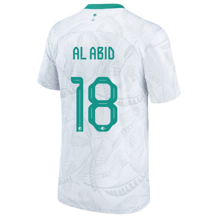 Kinder Saudi-arabische Nawaf Al Abid #18 Weiß Heimtrikot Trikot 22-24 T-shirt Österreich