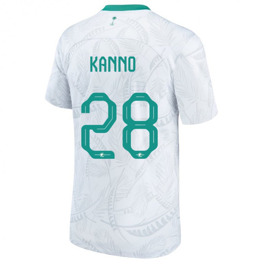 Kinder Saudi-arabische Mohamed Kanno #28 Weiß Heimtrikot Trikot 22-24 T-shirt Österreich