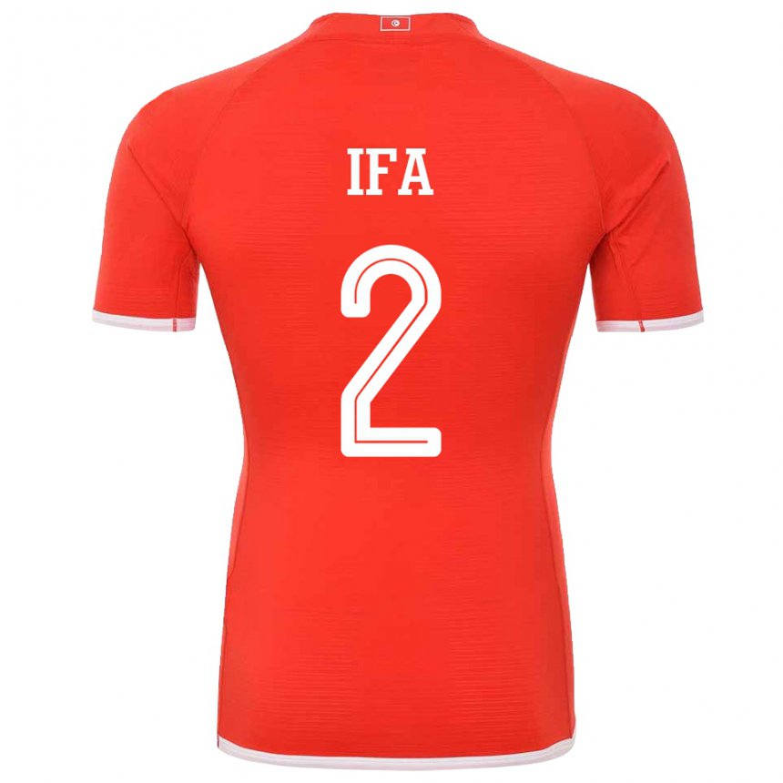 Kinder Tunesische Bilel Ifa #2 Rot Heimtrikot Trikot 22-24 T-shirt Österreich