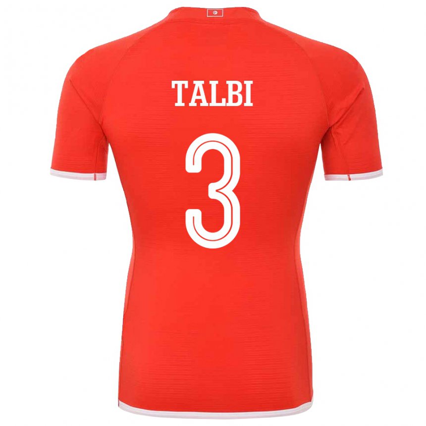 Kinder Tunesische Montassar Talbi #3 Rot Heimtrikot Trikot 22-24 T-shirt Österreich