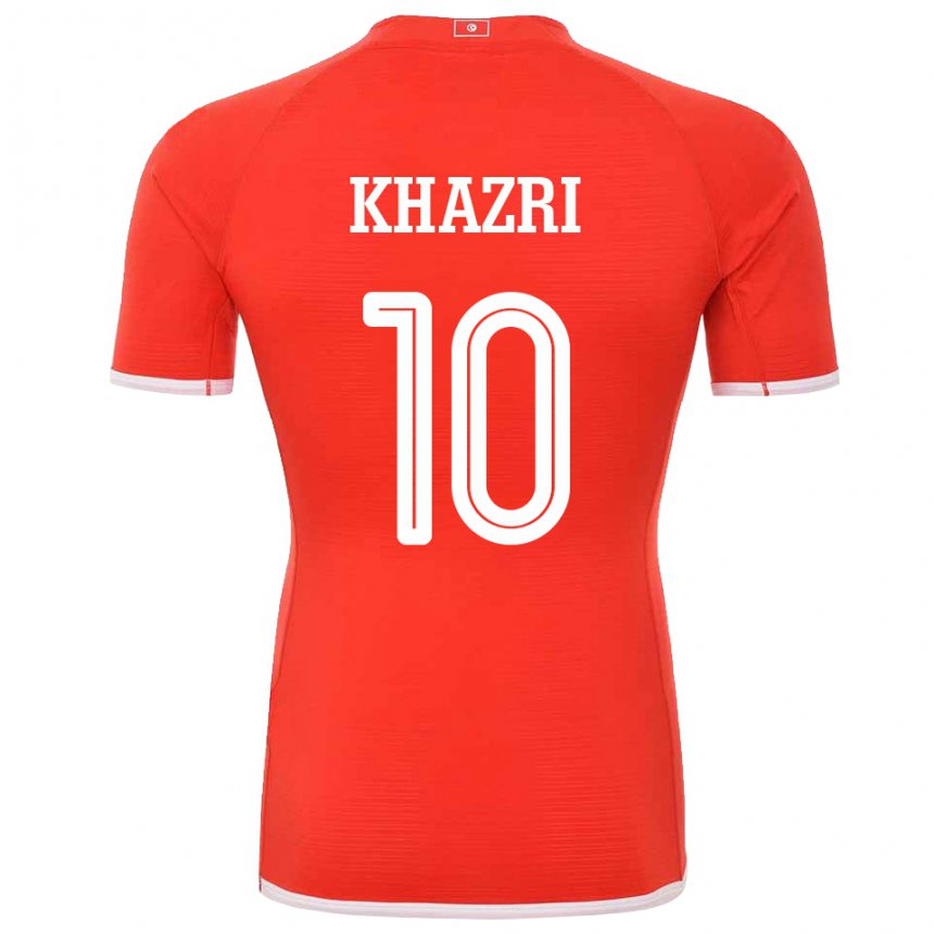 Kinder Tunesische Wahbi Khazri #10 Rot Heimtrikot Trikot 22-24 T-shirt Österreich