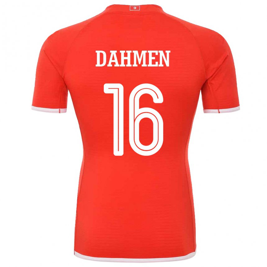 Kinder Tunesische Aymen Dahmen #16 Rot Heimtrikot Trikot 22-24 T-shirt Österreich