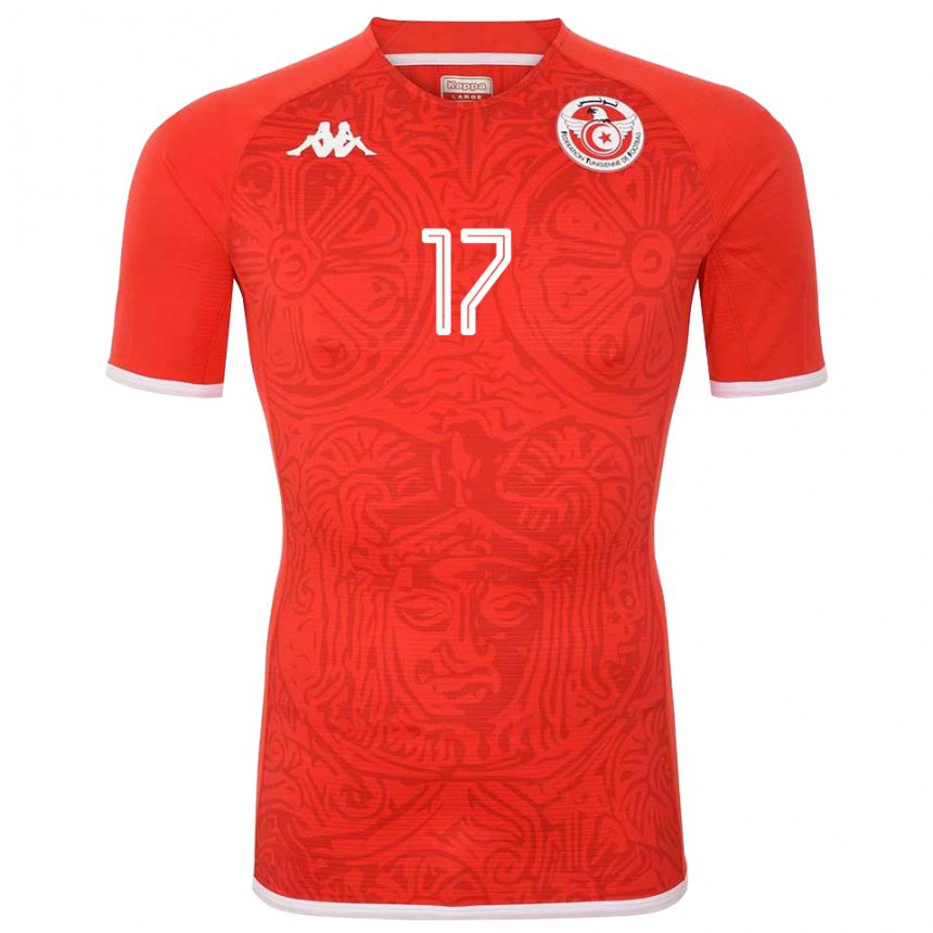 Kinder Tunesische Ellyes Skhiri #17 Rot Heimtrikot Trikot 22-24 T-shirt Österreich