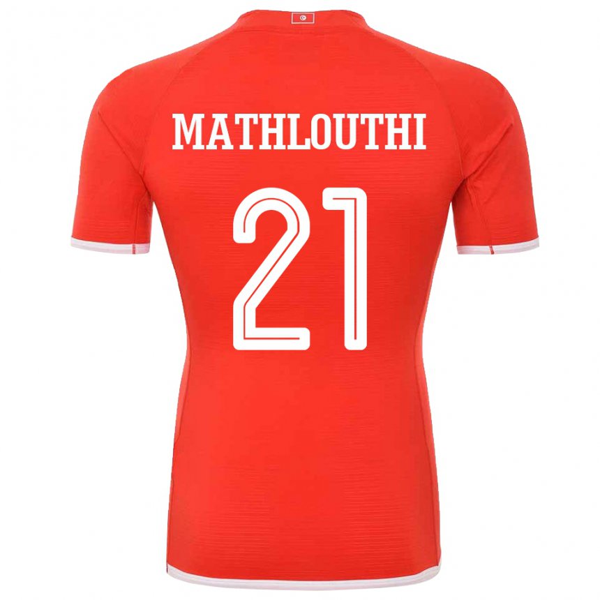 Kinder Tunesische Hamza Mathlouthi #21 Rot Heimtrikot Trikot 22-24 T-shirt Österreich