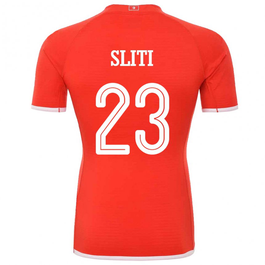 Kinder Tunesische Naim Sliti #23 Rot Heimtrikot Trikot 22-24 T-shirt Österreich