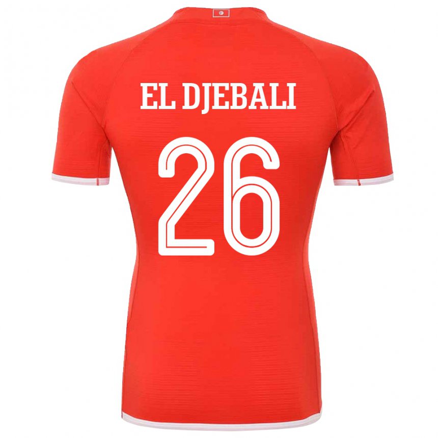 Kinder Tunesische Chaim El Djebali #26 Rot Heimtrikot Trikot 22-24 T-shirt Österreich