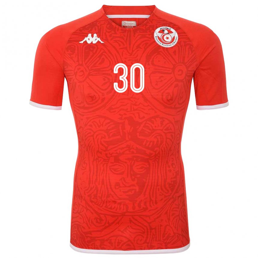 Kinder Tunesische Yann Valery #30 Rot Heimtrikot Trikot 22-24 T-shirt Österreich