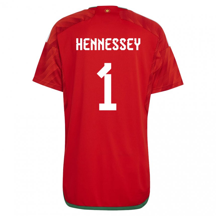 Kinder Walisische Wayne Hennessey #1 Rot Heimtrikot Trikot 22-24 T-shirt Österreich