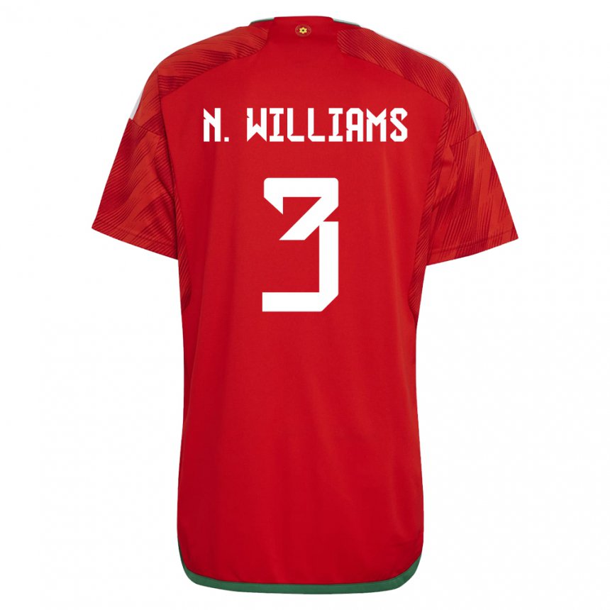 Kinder Walisische Neco Williams #3 Rot Heimtrikot Trikot 22-24 T-shirt Österreich