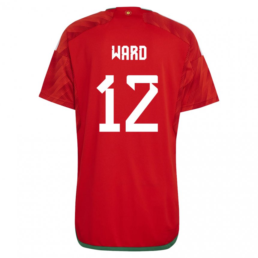 Kinder Walisische Danny Ward #12 Rot Heimtrikot Trikot 22-24 T-shirt Österreich