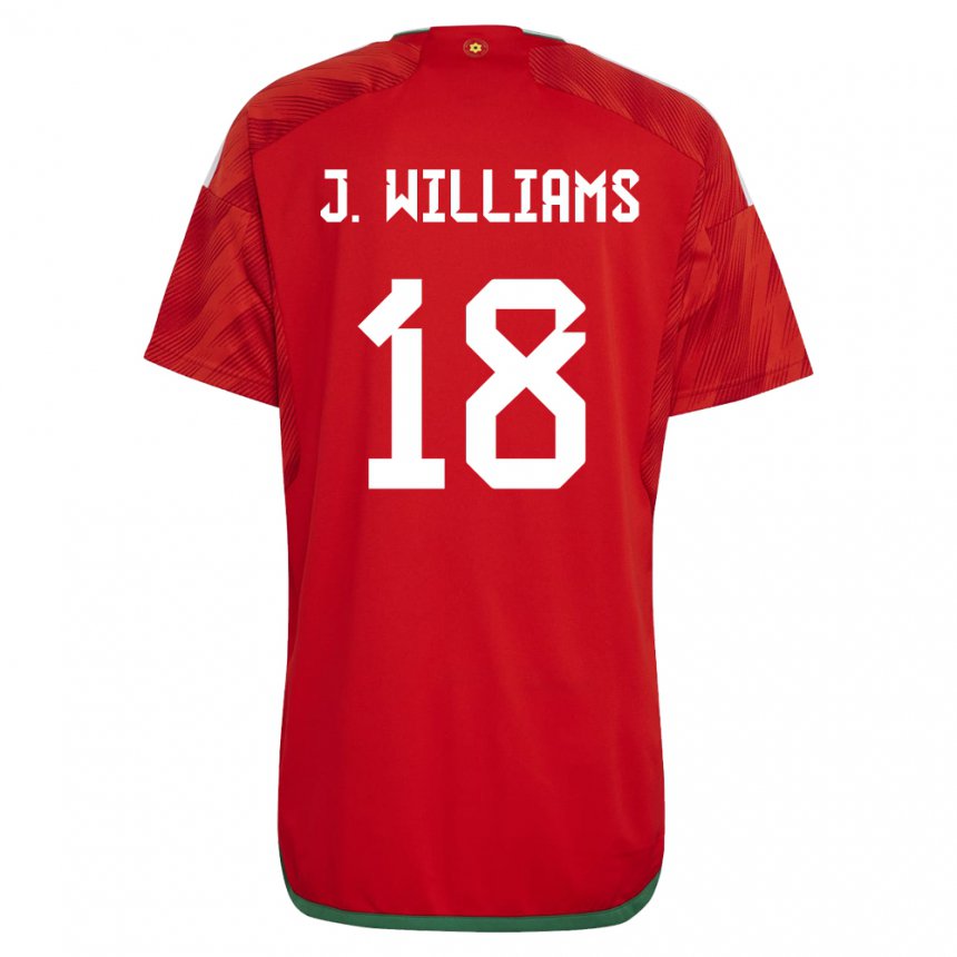 Kinder Walisische Jonathan Williams #18 Rot Heimtrikot Trikot 22-24 T-shirt Österreich