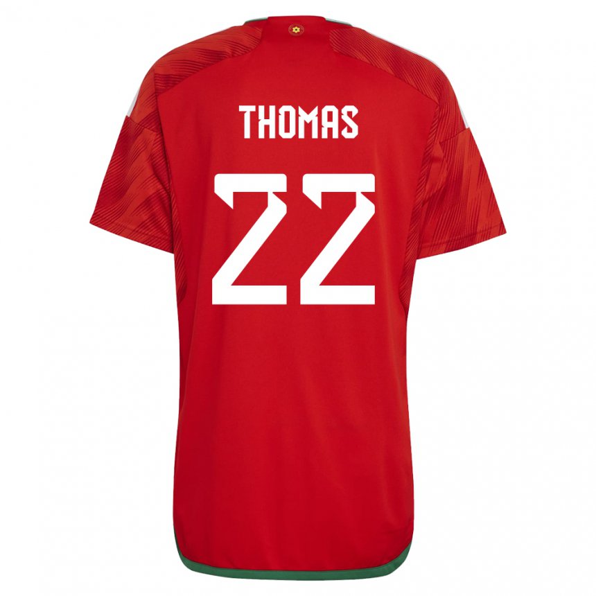 Kinder Walisische Sorba Thomas #22 Rot Heimtrikot Trikot 22-24 T-shirt Österreich