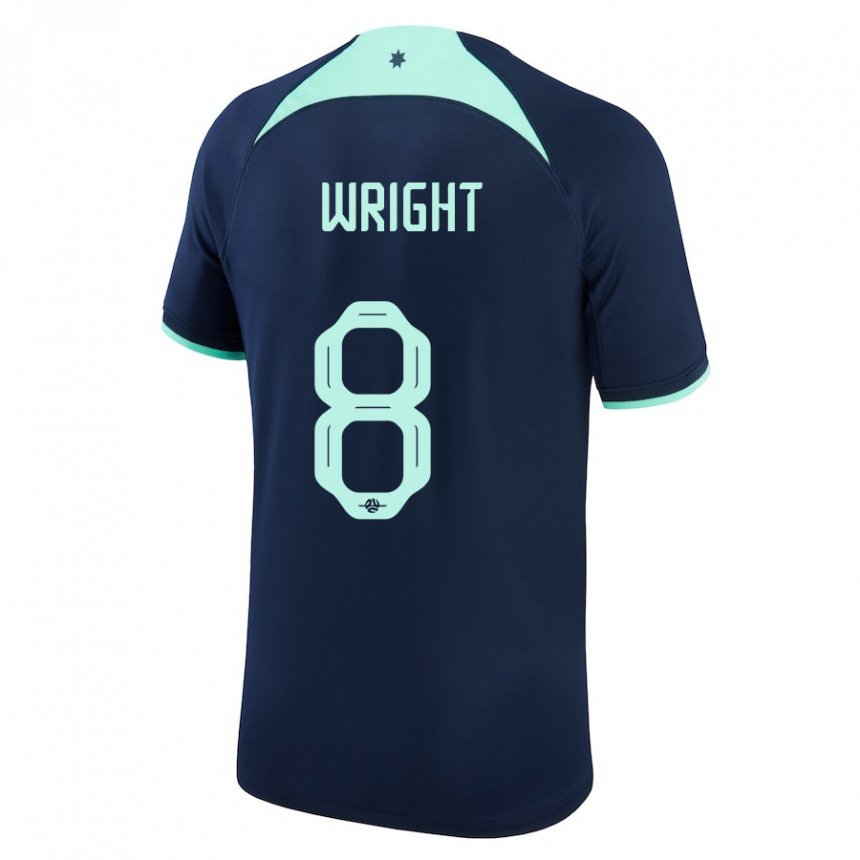 Kinder Australische Bailey Wright #8 Dunkelblau Auswärtstrikot Trikot 22-24 T-shirt Österreich