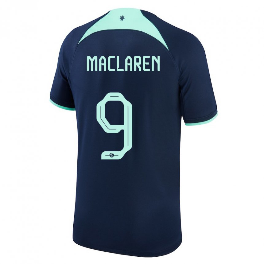 Kinder Australische Jamie Maclaren #9 Dunkelblau Auswärtstrikot Trikot 22-24 T-shirt Österreich