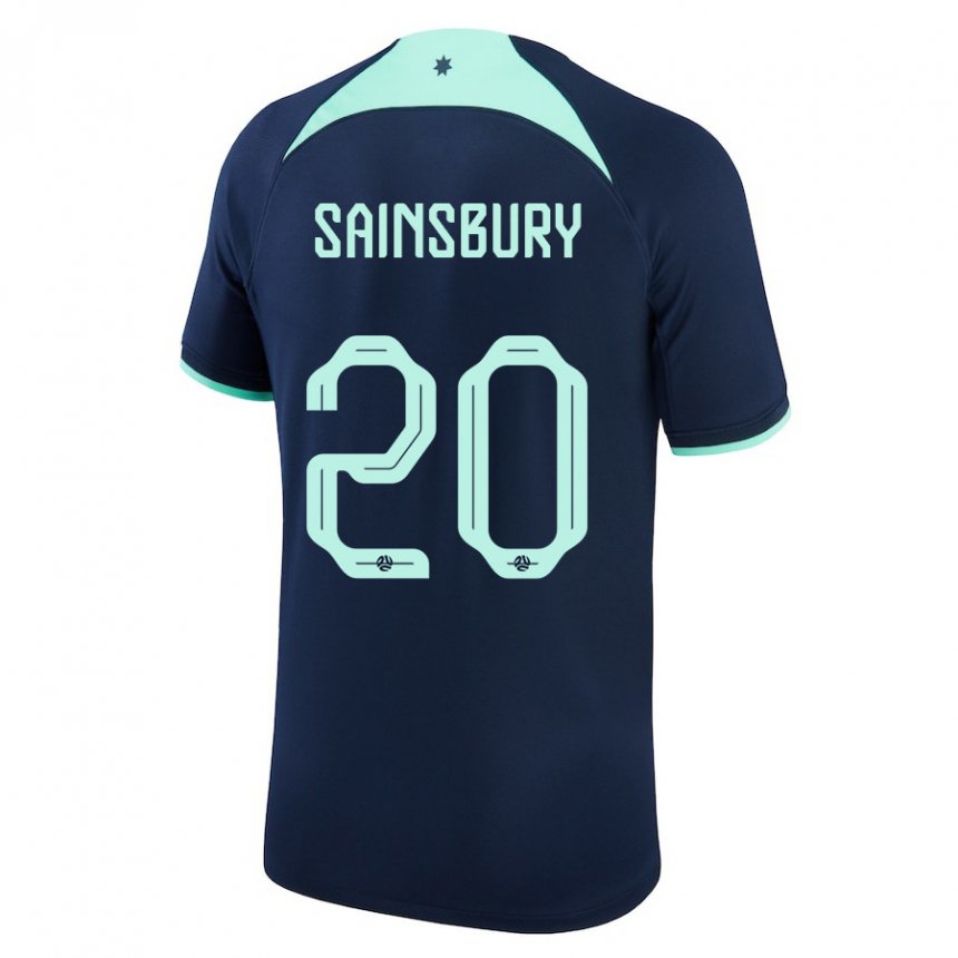 Kinder Australische Trent Sainsbury #20 Dunkelblau Auswärtstrikot Trikot 22-24 T-shirt Österreich