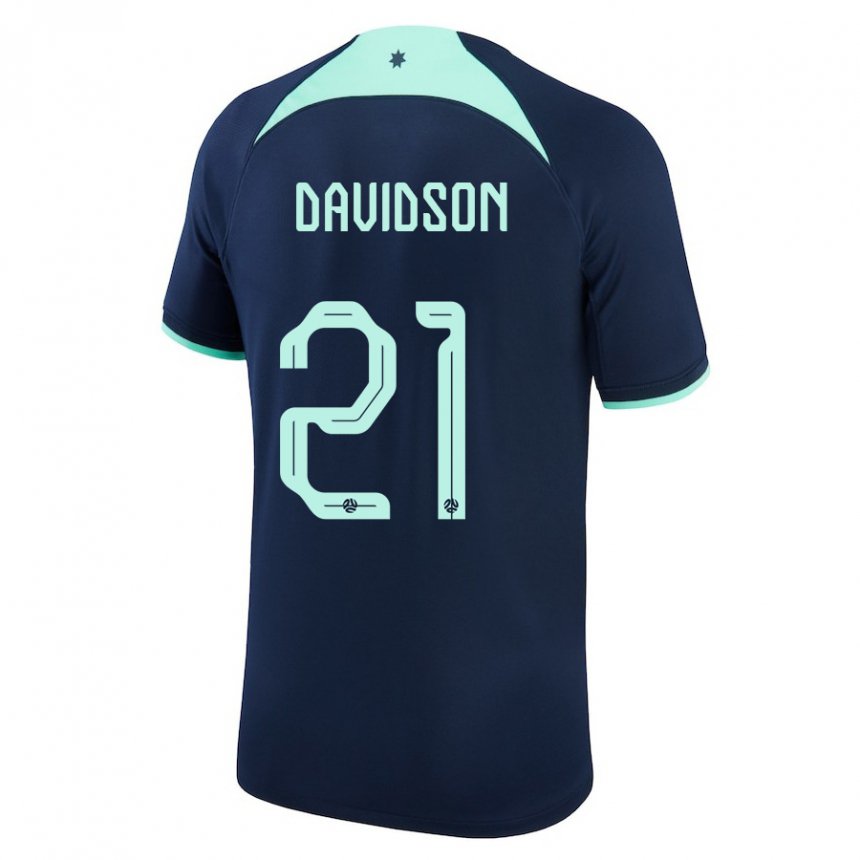 Kinder Australische Jason Davidson #21 Dunkelblau Auswärtstrikot Trikot 22-24 T-shirt Österreich