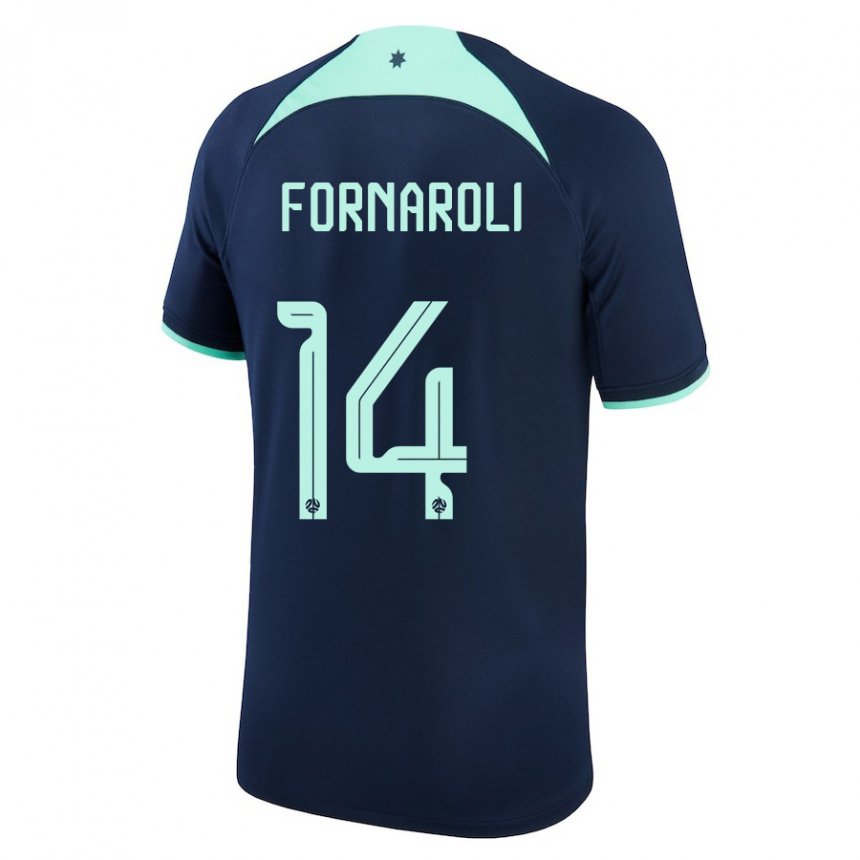 Kinder Australische Bruno Fornaroli #14 Dunkelblau Auswärtstrikot Trikot 22-24 T-shirt Österreich