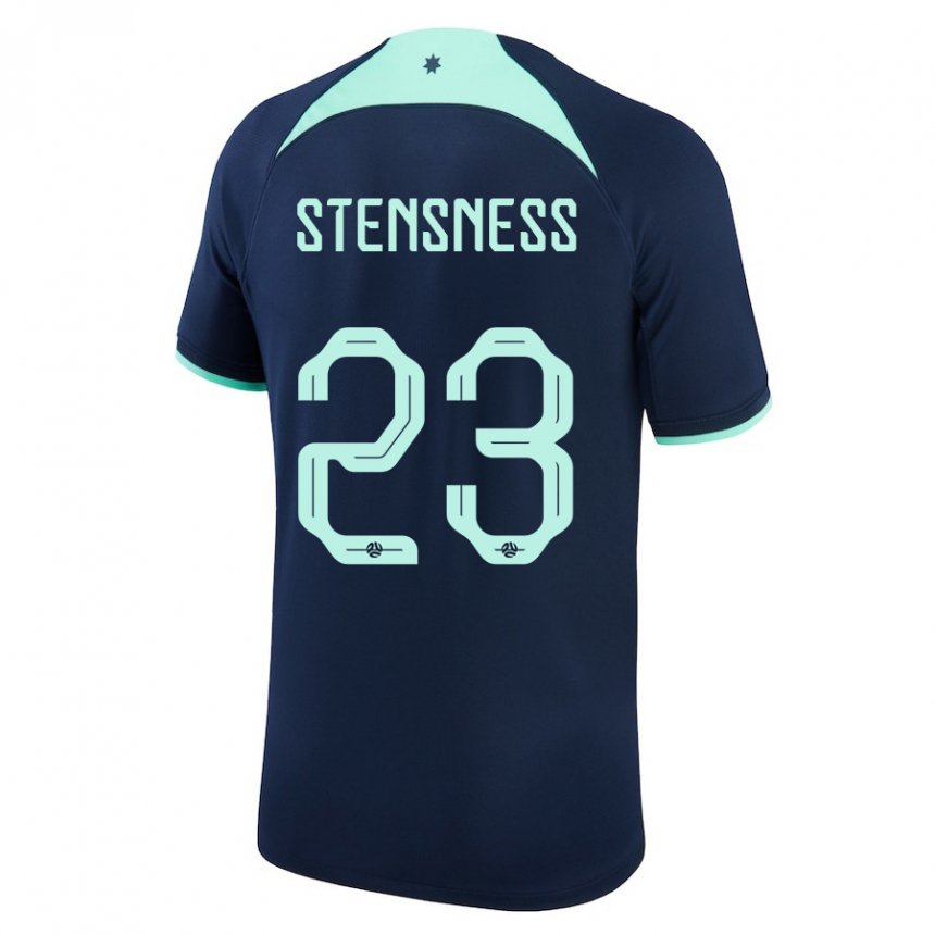 Kinder Australische Gianni Stensness #23 Dunkelblau Auswärtstrikot Trikot 22-24 T-shirt Österreich